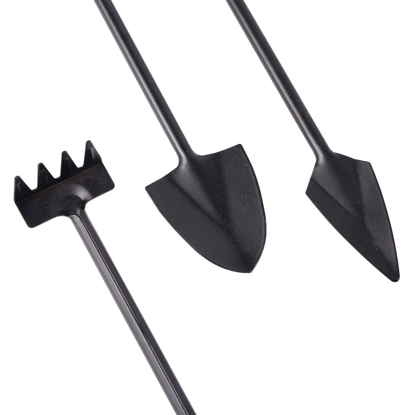 3-teiliges Gartengeräte-Set mit Schaufel, Rechen und Handkelle