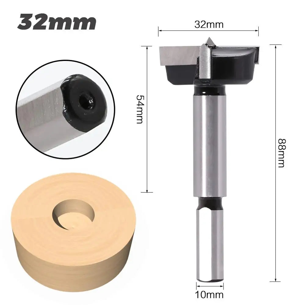 Lochbohrer Set 12-53 mm mit dreieckigem Griff für Holzbearbeitung