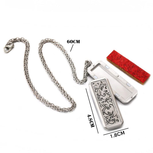 Moderne Edelstahl Aromatherapie Halskette mit Diffusor