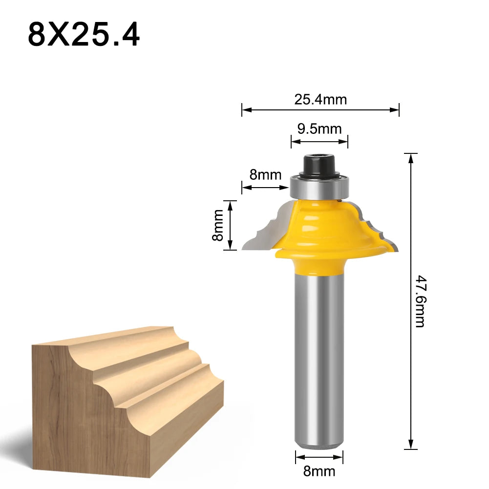 Randfräser Router Bit Französischer Barock Stil Holz Cutter 8 mm Schaft