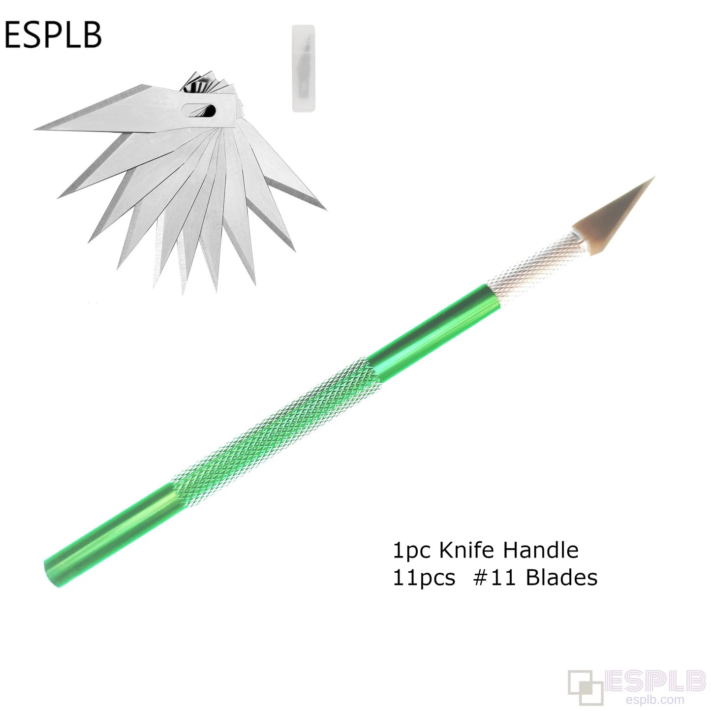 Metall Bastelmesser mit rutschfestem Griff und extra Klingen Set