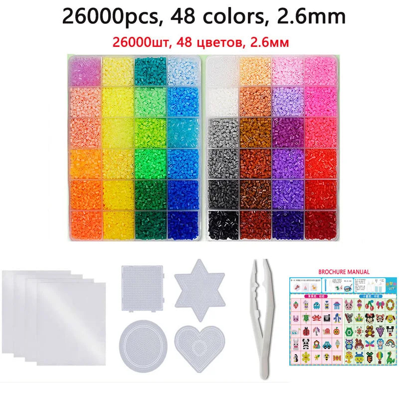 Hama Perlen Box Set 24 72 Farben Pädagogisches Kinder DIY Puzzle