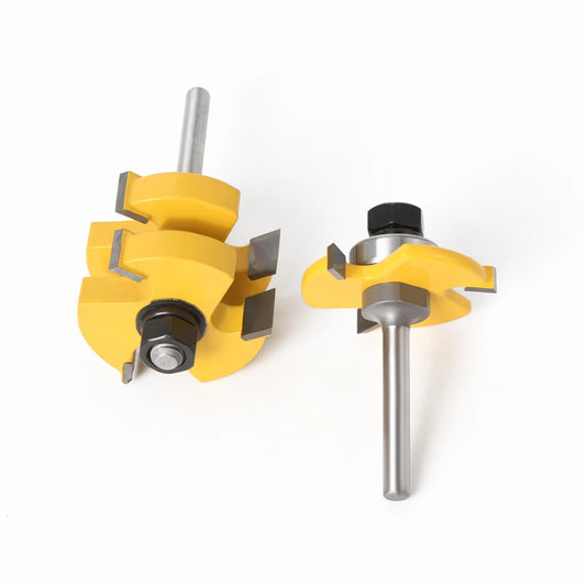 2-teiliges Fräser-Set mit 6 mm Schaft für Holzbearbeitung