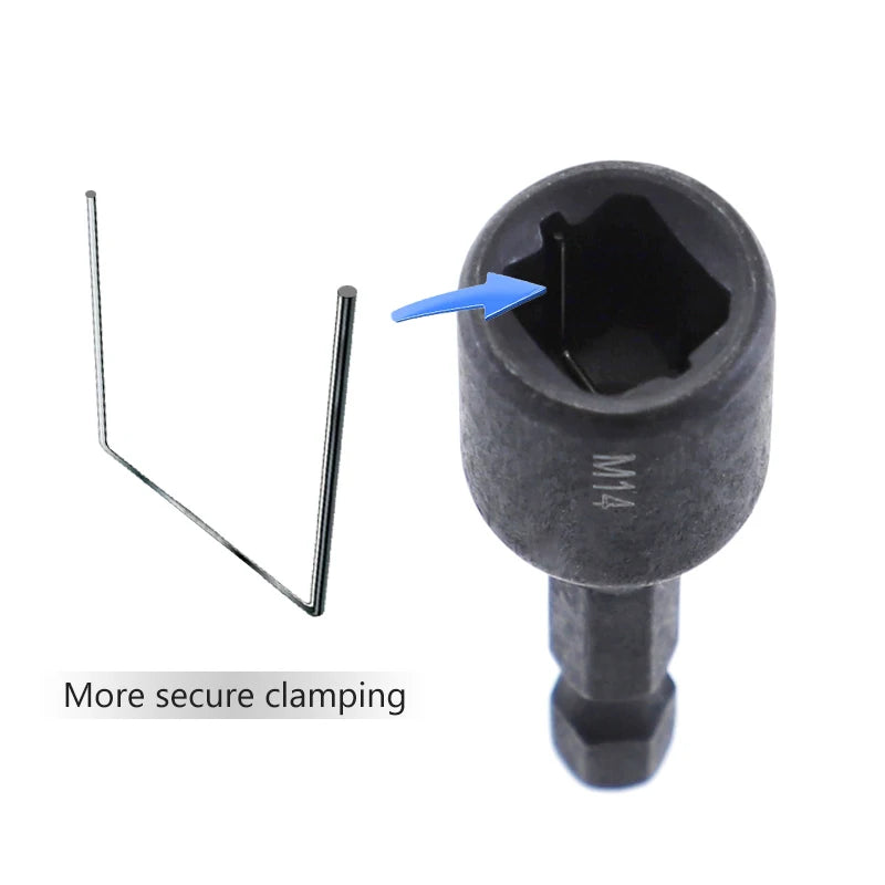 6-teiliges Gewindebohrer-Adapter-Set M4-M12, 1/4 Sechskantschaft, robust - präzise