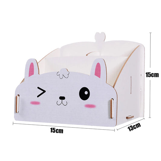 Kreativer Holz Stifthalter Schreibtisch Organizer für Büro und Schule