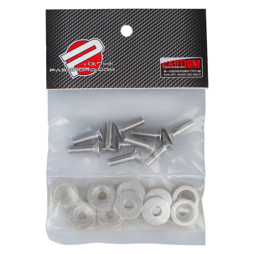 10x M6 Universal Schrauben Set für Auto Styling Kotflügel - Kennzeichen