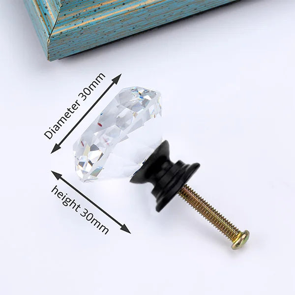 Kristallglas Diamant Möbelknöpfe – 20/30mm Durchmesser, Farbauswahl