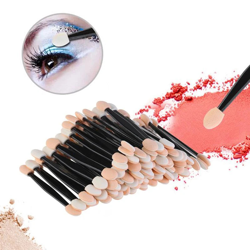 Präzise Make-up Kontrolle: Einweg Lidschatten Pinsel Set 5-100 Stück, dualseitig