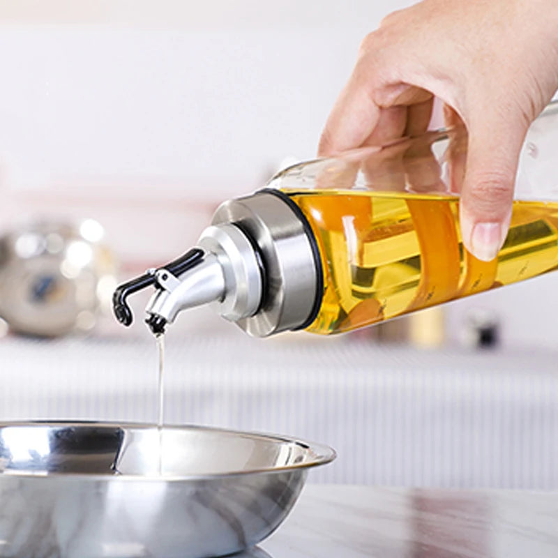 Präziser Dosiergenuss: Umweltfreundliche Glas-Ölflasche 180/300/500ml für Küche