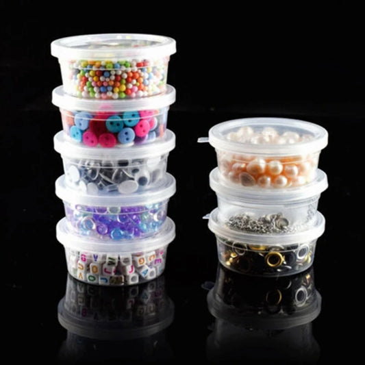 20er Set Klare Runde Aufbewahrungsboxen mit Deckel für Kleinteile