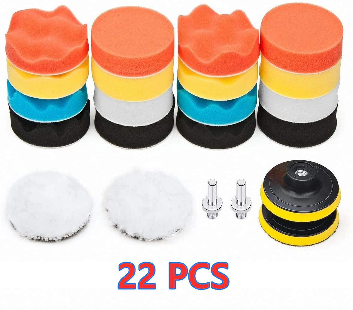 Professionelles Polierpads-Set – Kratzer entfernen - Fahrzeug glänzend pflegen, 11 Stück