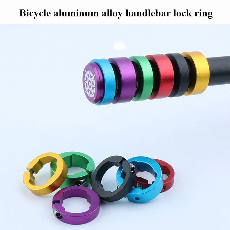 Robuste 2er Set Fahrradgriffe Lock Ringe Aluminium 22,2 mm in 6 Farben