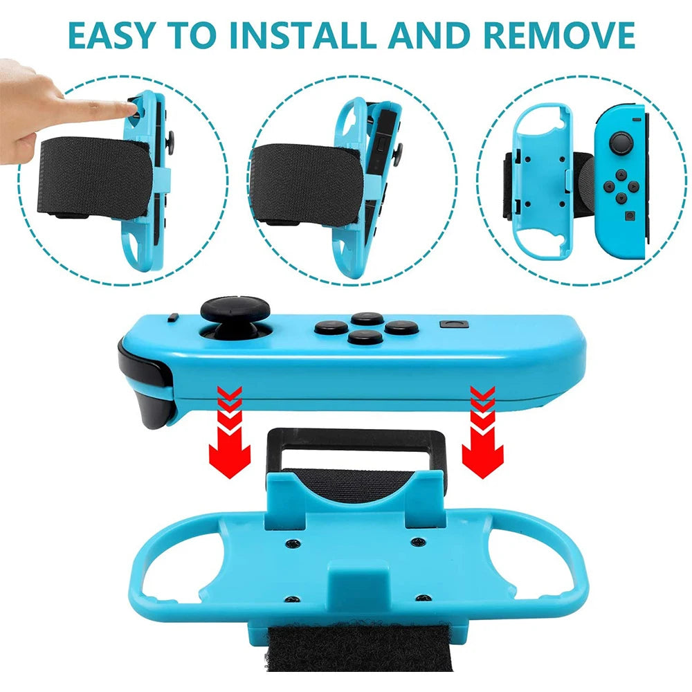 Verstellbares Nylon-Plastik Tanzarmband für Nintendo Switch Joy-Con