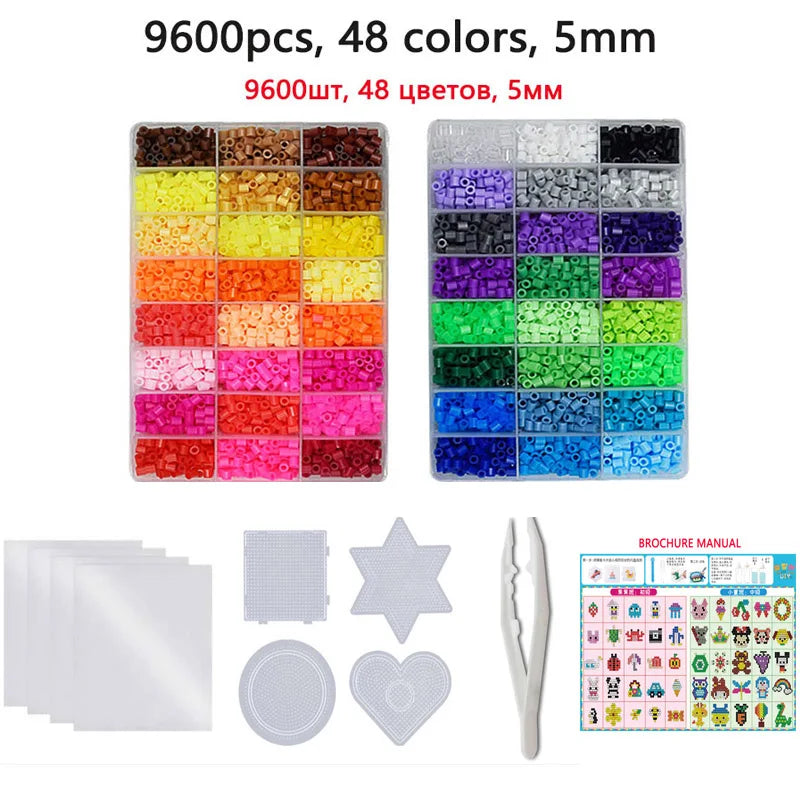 Hama Perlen Box Set 24 72 Farben Pädagogisches Kinder DIY Puzzle