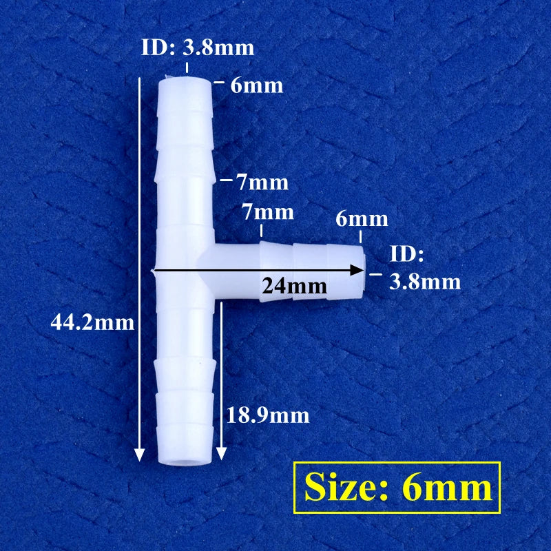 Lebensmittelechte weiße PE T-Stecker 4-13mm – robust - vielseitig 5-200 Stück