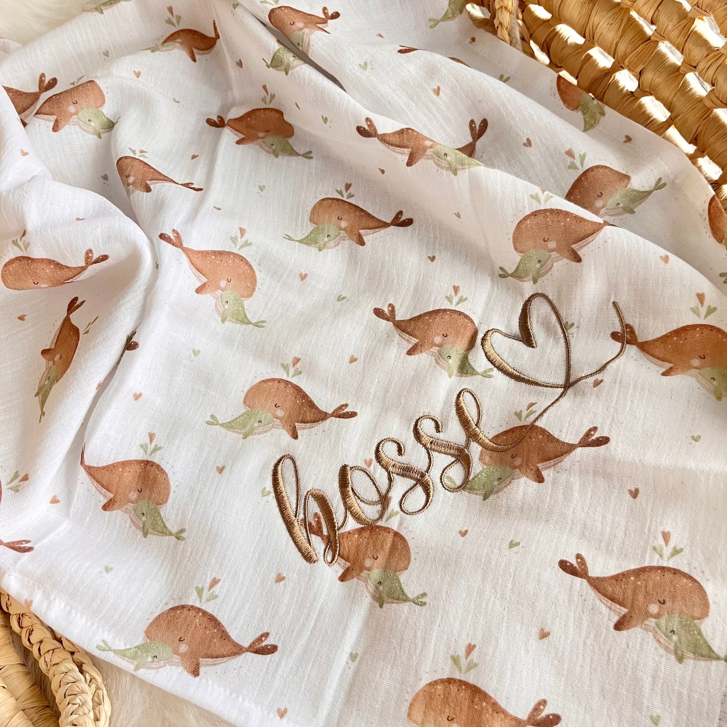 Leichtes Musselintuch aus Baumwolle für Kinderwagen und Autositz