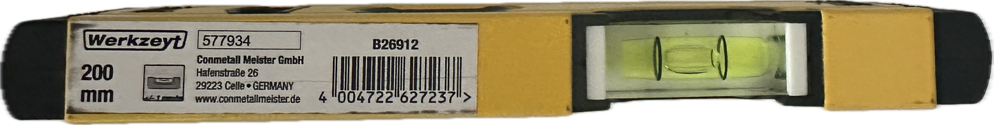 Mini Wasserwaage mit zwei Libellen und Seitenaufprallschutz 20 cm-HEIMWERKA