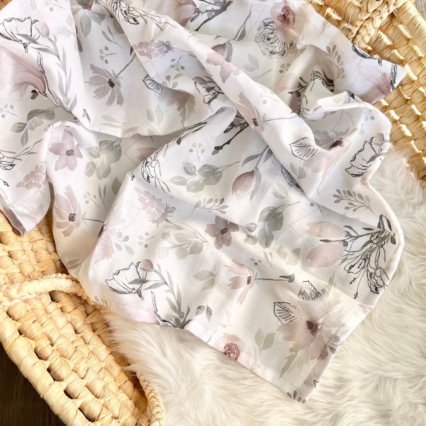 Musselintuch "Magnolien"