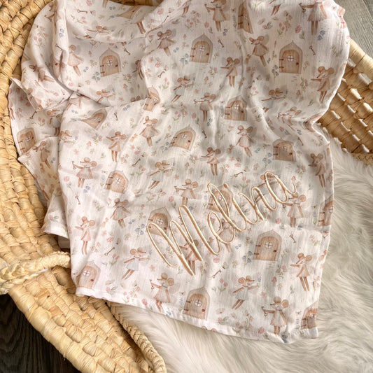 Leichtes Musselintuch aus Baumwolle für Kinderwagen und Autositz