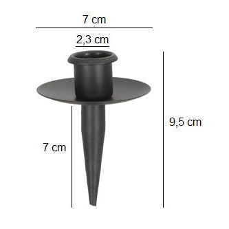Kerzenhalter für Flaschen Metall schwarz Stabkerzenhalter Tülle für Kranz