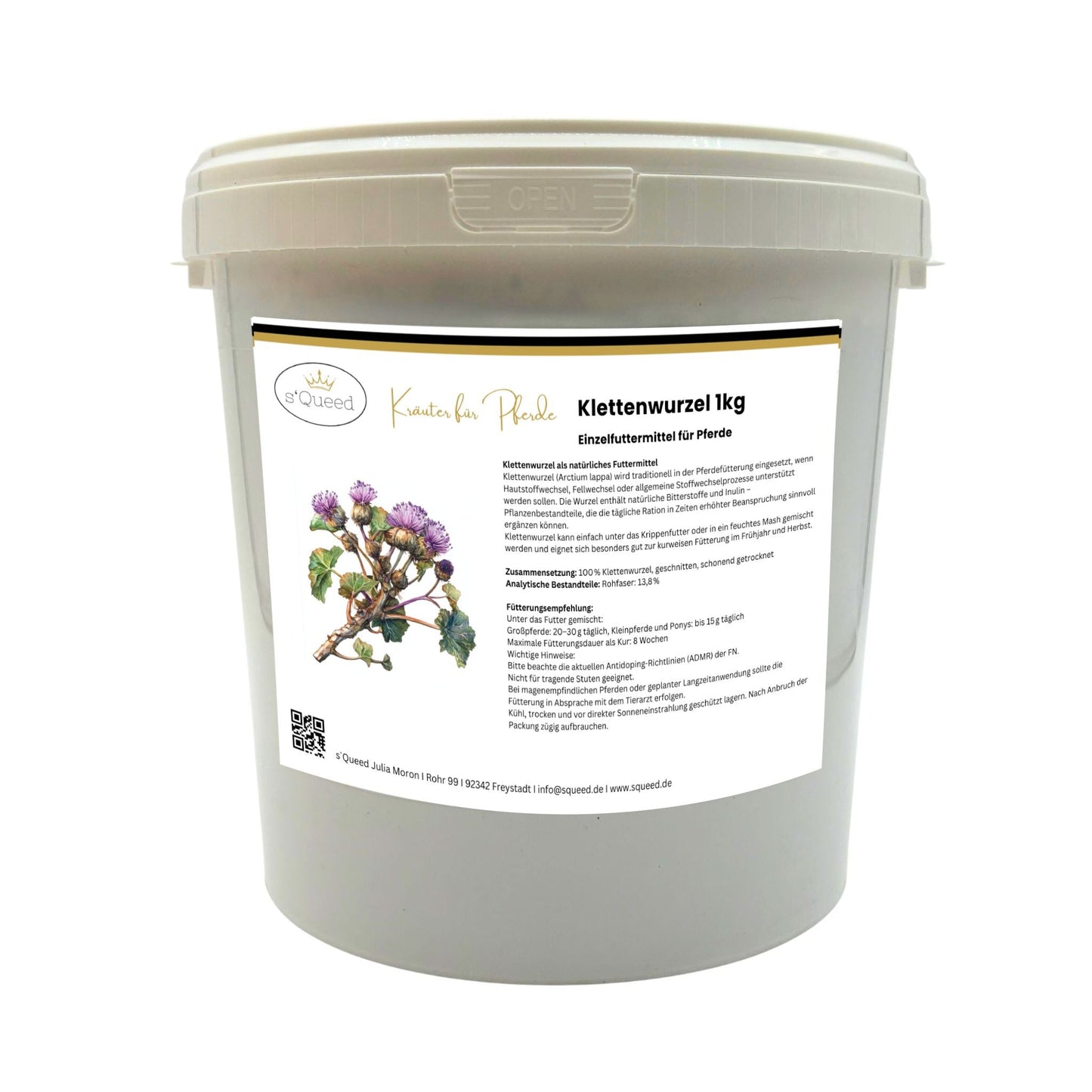 Klettenwurzel Pferd 1 kg natürliche Unterstützung für Haut und Fell