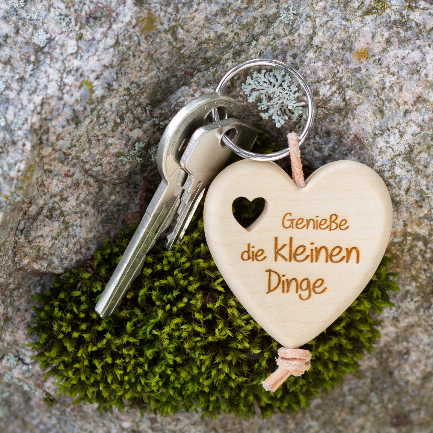 Thankgoods Herz - Schlüsselanhänger Geniesse die kleinen Dinge