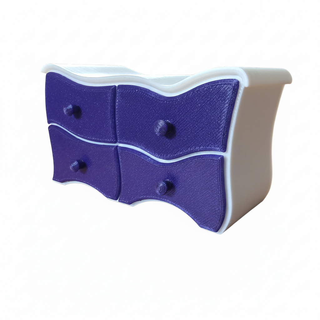 Fantasy Mini Kommode Organizer mit Schubladen geschwungenes Design