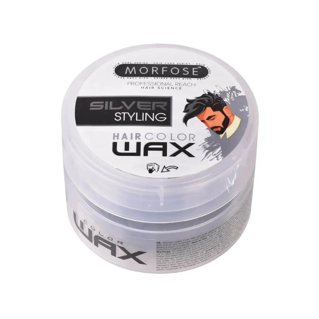 Color Haar Wax 100 ml Silber für flexibles und glänzendes Styling-hairOne