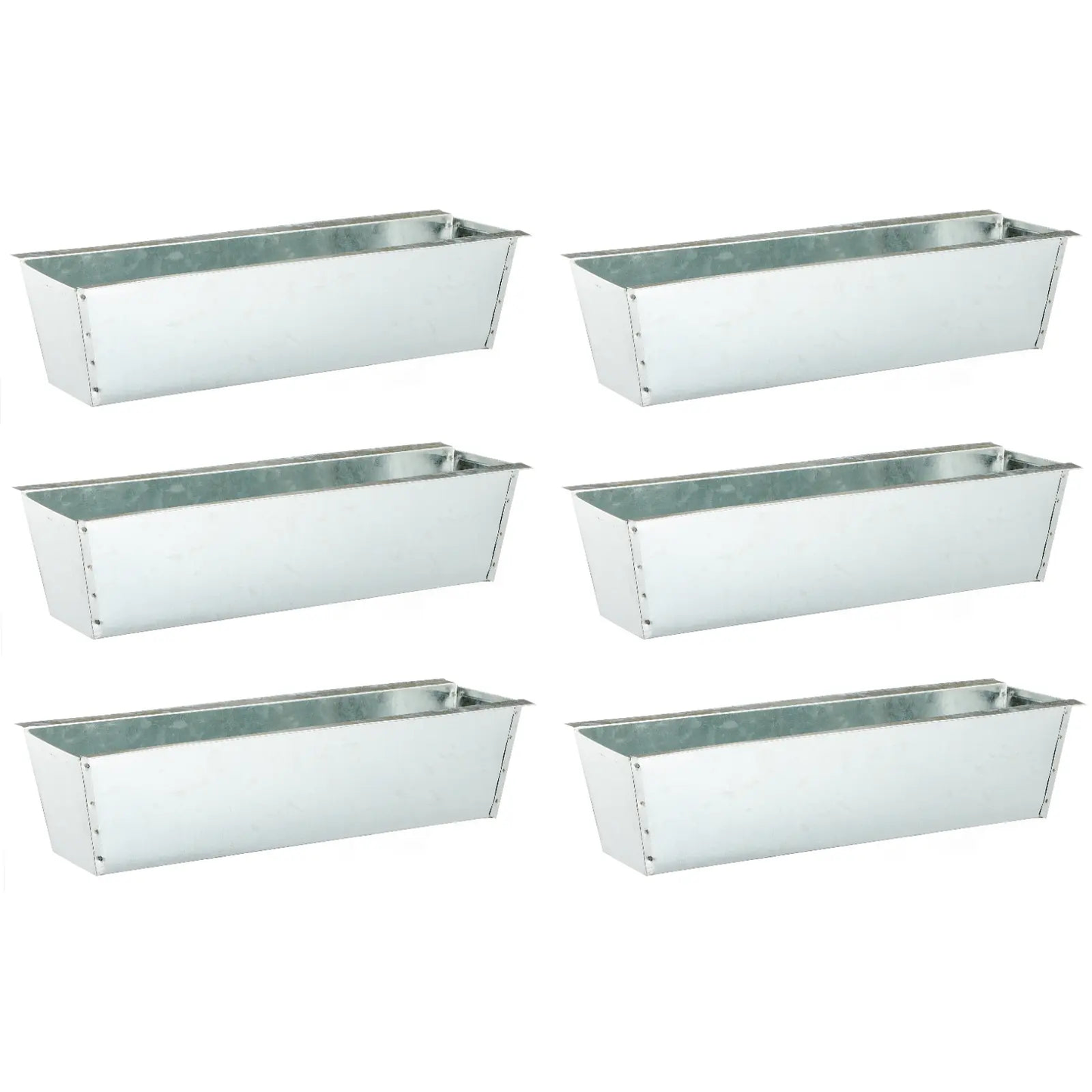 Set aus 6 Pflanzkästen für Paletten aus Zink