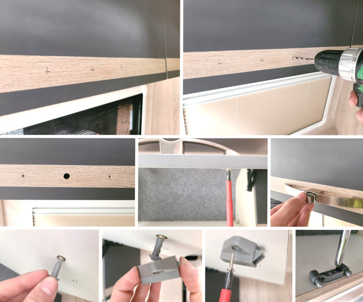 Druckschloss für Wohnmobil Möbel 128mm 160mm Lochabstand Sets