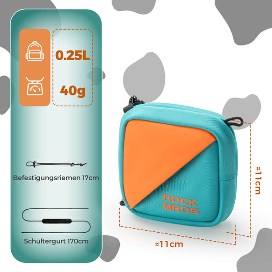 ROCKBROS Mini Fahrrad Satteltasche Fahrradtasche Geldbörse mit Gurt 0,25L