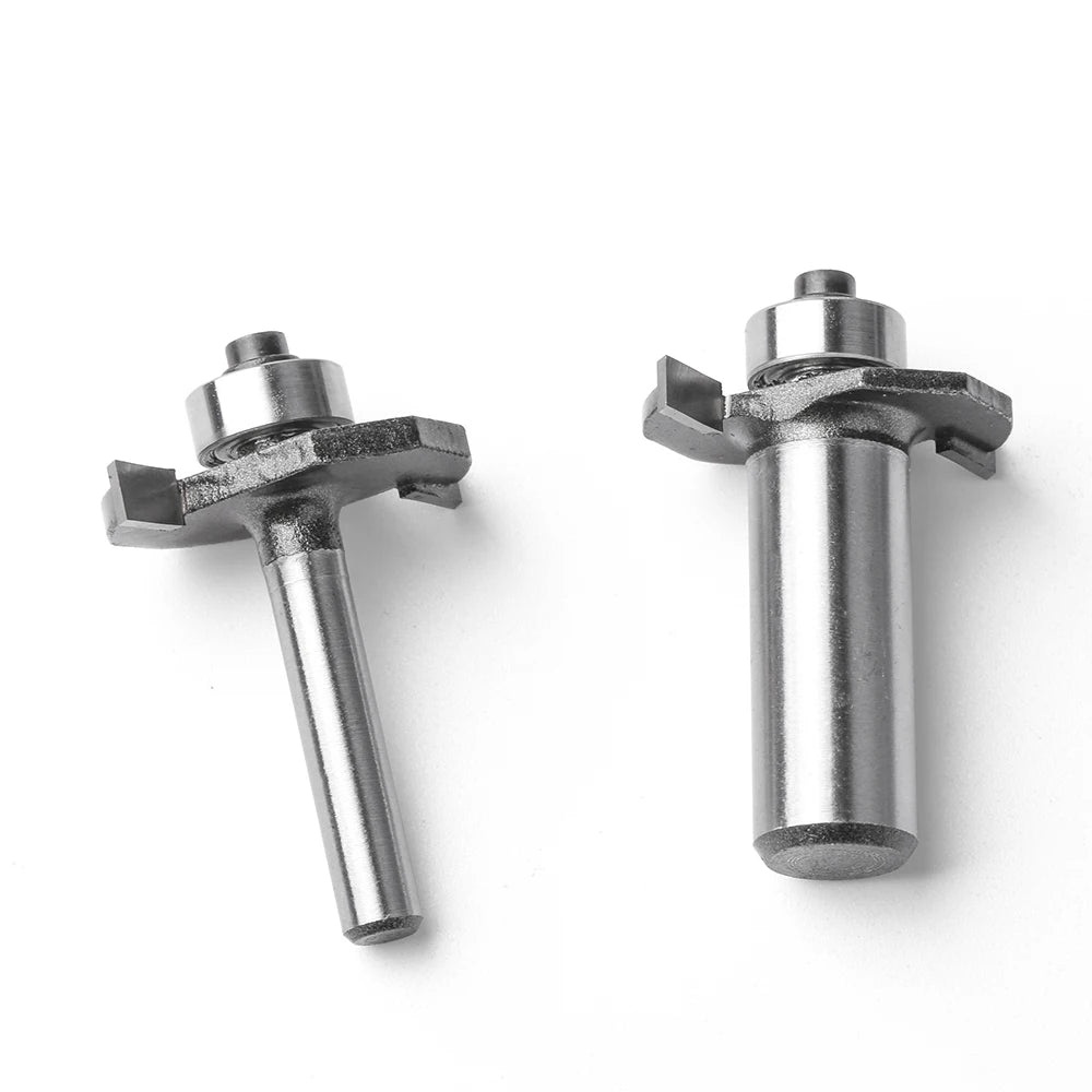 Doppel-rand T-förmiger Fräser mit 6mm und 12mm Schaft für Holzarbeiten
