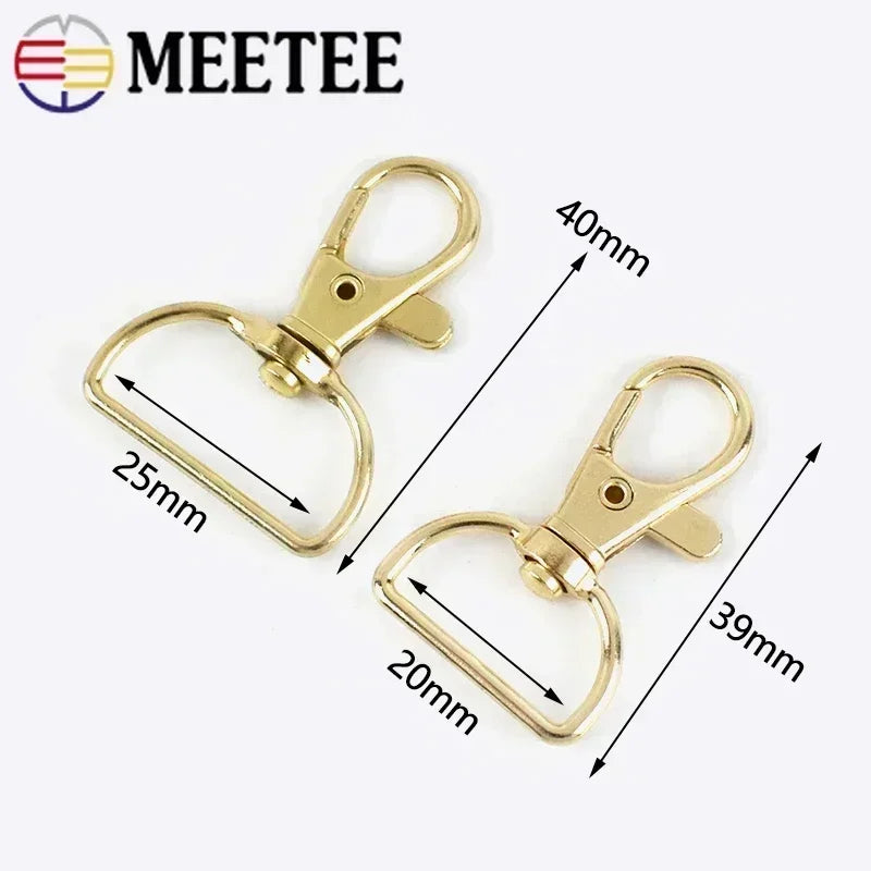 Metall Karabinerhaken Schwenkbar 20 25mm für Taschen Gurte DIY Zubehör