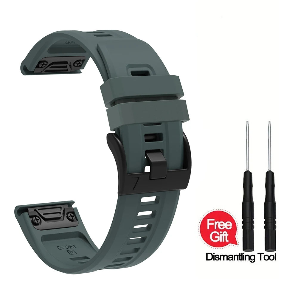Silikon-Uhrenarmband 22-26 mm für vielseitige Smartwatch Modelle