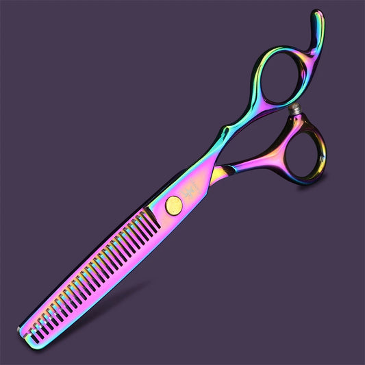 Professionelle Haarschneideschere aus Edelstahl mit schwarzer Goldbeschichtung für präzises Schneiden