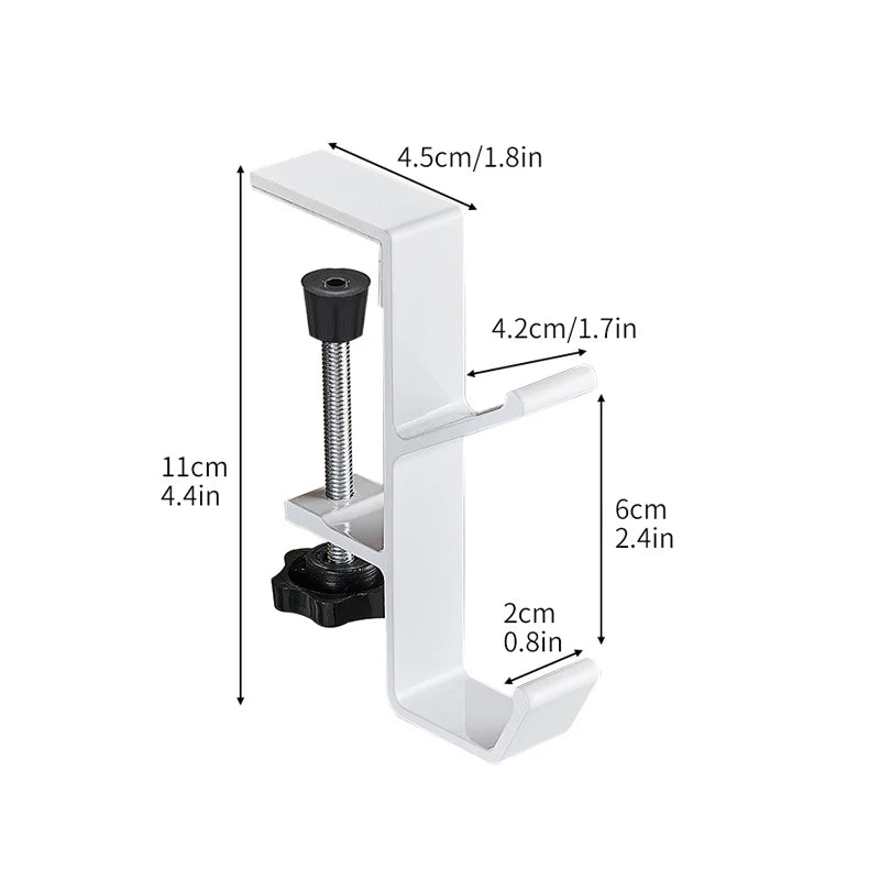 Verstellbarer Kopfhörerhaken für Schreibtisch Rucksack Tasche Abnehmbar