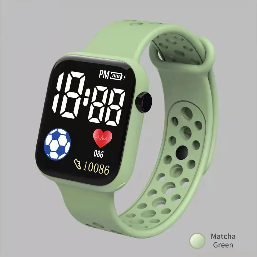 Wasserdichte digitale Kinder-Armbanduhr mit LED-Anzeige und Kalender