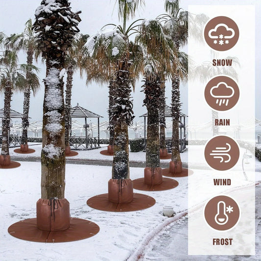 Winterlicher Baumwurzel Schutz aus Vliesstoff mit Bodennägeln