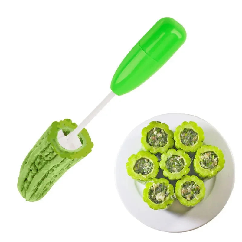 Multifunktionales 4-teiliges Gemüse-Corer-Set für Zucchini - Auberginen