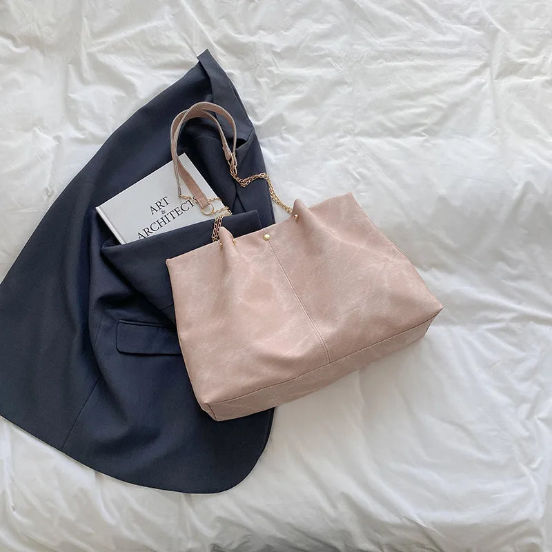 Retro PU Leder Umhängetasche für Damen mit großer Kapazität