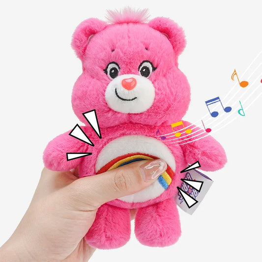 Kawaii Regenbogen Carebears Plüschanhänger mit Sound – süß - weich, ideal Geschenk