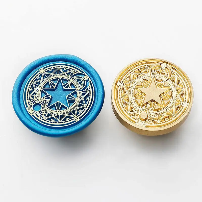 Sternenhimmel Lotus Rosenmuster Wachssiegel Stempel, Retro Stil