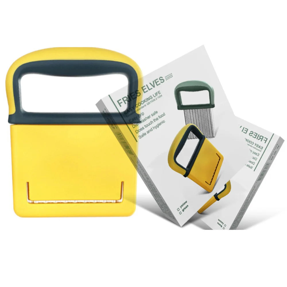 Edelstahl Kartoffel Slicer mit Wellenmesser für kreative Küche