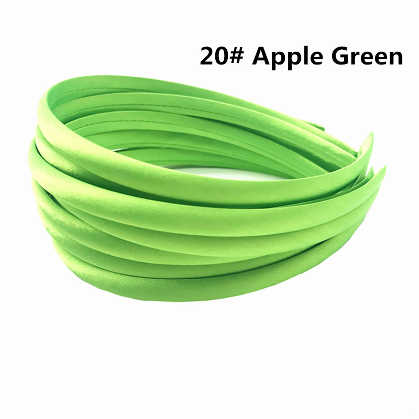 Stoffbezogenes Haarband 1 cm Breite Unisex 10/60 Stück bunte Farben