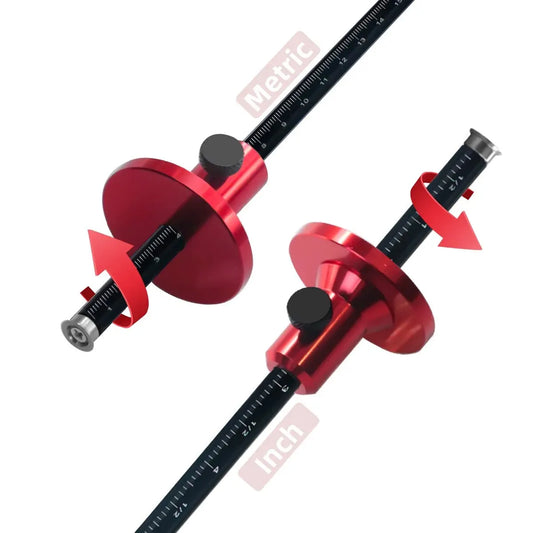 Präzise Radmarkierungslehre für Holzbearbeitung mit Zoll - MM Skala