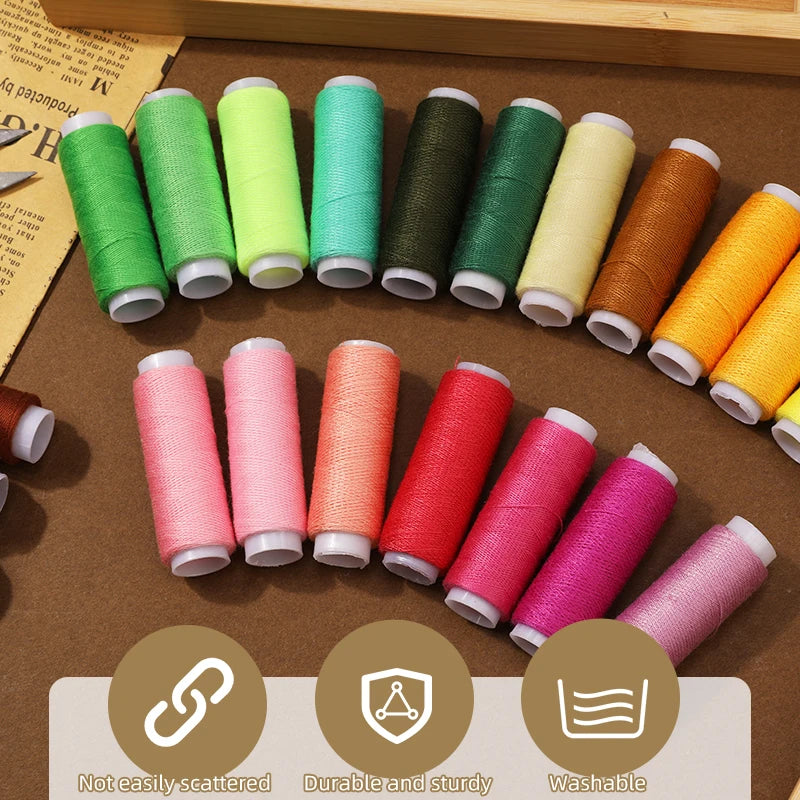 6 Farben Garn-Nähgarn-Rollenmaschine, Handstickerei, langlebig 400 Yard