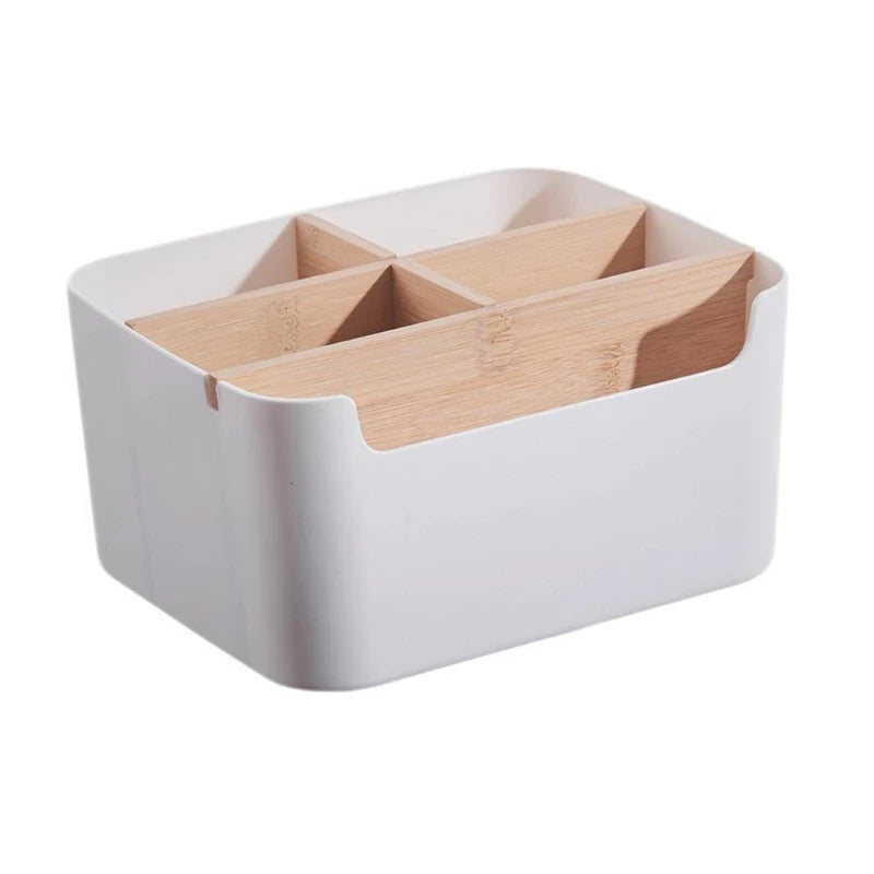 Holz Schreibtisch Organizer mit 5 Fächern multifunktional Büro Stifthalter