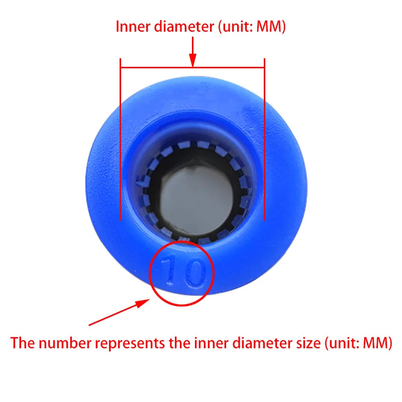 10er Set Pneumatische Schlauchanschlüsse mit BSP Gewinde 4-12mm Rohr