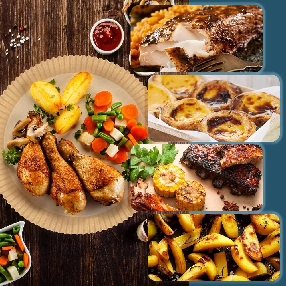 Einweg-Heißluftfritteusen-Papier aus Silikon – fett- und hitzebeständig