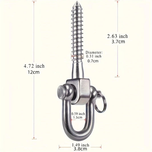 Rostfrei - langlebig: Edelstahl Schaukelhaken-Set 1er/2er für Boxsack - mehr